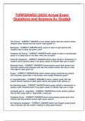 TURFGRASS &lpar;2025&rpar; Actual Exam Questions and Answers A&plus; Graded