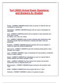 Turf &lpar;2025&rpar; Actual Exam Questions and Answers A&plus; Graded&period;