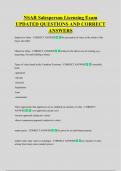 NSAR Salesperson Licensing Exam  UPDATED QUESTIONS AND CORRECT  ANSWERS