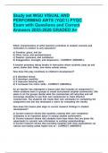 Study set WGU VISUAL AND PERFORMING ARTS &lpar;YQC1&rpar; PYQC Exam with Questions and Correct Answers Latest Updated  GRADED A&plus;