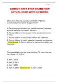 CANNON CTFA PREP BRAND NEW  ACTUAL EXAM WITH ANSWERS&period; 