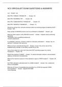 HCV SPECIALIST EXAM QUESTIONS & ANSWERS