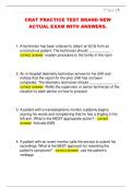 CRAT PRACTICE TEST BRAND NEW  ACTUAL EXAM WITH ANSWERS&period;