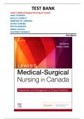 TEST BANK for Lewis's Medical-Surgical Nursing in Canada &lpar;5th Edition&rpar; by Jane Tyerman&comma; Shelley Cobbett&comma; Mariann M&period; Harding&comma; Jeffrey Kwong and others &vert;all chapters&vert;