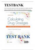 TEST BANK FOR Calculating Drug Dosages&colon; A Patient-Safe Approach to Nursing and Math Second Edition by Sandra Luz Martinez de Castillo&comma; Maryanne Werner-McCullough ISBN&colon;978-1719641227 COMPLETE GUIDE ALL CHAPTERS COVERED 100&percnt; VERIFIED A&plus; GRADE ASSURED&excl;&excl;&excl;&excl;&excl; N