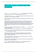 VME 3001 EXAM 2 QUESTIONS AND ANSWERS