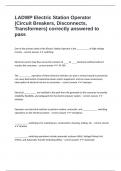 LADWP Electric Station Operator &lpar;Circuit Breakers&comma; Disconnects&comma; Transformers&rpar; correctly answered to pass