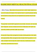 Rasmussen Mental Health Final Exam Prep &vert; Complete Question Bank with Verified Correct Answers &vert; Nursing School Study Resource