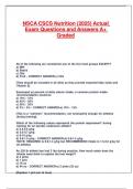 NSCA CSCS Nutrition &lpar;2025&rpar; Actual Exam Questions and Answers A&plus; Graded