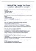 NCMA CPCM Practice Test Exam  questions with verified answers  &lpar;updated for 2024&sol;2025&rpar; &ndash; verified questions and answers graded a&plus;