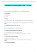 VME3001 EXAM 2 QUIZ STUDY GUIDE WITH VERIFIED SOLUTIONS