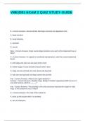 VME3001 EXAM 2 QUIZ STUDY GUIDE WITH COMPLETE SOLUTIONS
