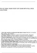 PN 101 Final Exam Study Set exam with full pack solutions