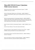 Maryville NUR 615 Exam 2 Questions With Correct Answers&period;