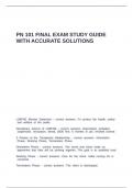 PN 101 FINAL EXAM STUDY GUIDE WITH ACCURATE SOLUTIONS