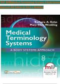 TEST BANK - Medical Terminology Systems&colon; A Body Systems Approach 8th Edition by Gylys & Wedding&comma; All 15 Chapters Covered&comma; Verified Latest Edition