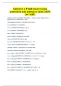 Calculus 1 Final exam review questions and answers rated 100&percnt; correct&excl;&excl;&excl;