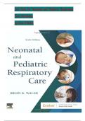 Test Bank for Neonatal and Pediatric Respiratory Care&comma; 6th Edition by Brian Walsh&comma; All 42 Chapters Covered with Answers and Rationales