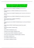 Calculus 2 Exam Questions And Answers Rated 100&percnt; Correct&excl;&excl;&excl;