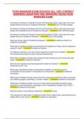 FOOD MANAGER EXAM 2024&sol;2025 &lpar;ALL 100&percnt; CORRECT  ANSWERS&rpar; QUESTIONS AND ANSWERS &lpar;TEXAS FOOD  MANAGER EXAM