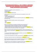 FOOD MANAGER EXAM &lpar;ALL 100&percnt; CORRECT ANSWERS&rpar;  QUESTIONS AND ANSWERS &lpar;TEXAS FOOD MANAGER  EXAM LEARN2SERVE 360TRAINING&rpar;