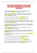 EMT FISDAP READINESS  FINAL EXAM  2024&sol;2025 QUESTIONS WITH CORRECT  ANSWERS 