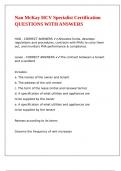 Nan McKay HCV Specialist Certification QUESTIONS WITH ANSWERS