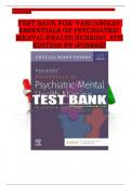 Test Bank for Varcarolis&rsquo; Essentials of Psychiatric Mental Health Nursing&comma; 5th Edition by Chyllia Dixon Fosbre &vert; Full Exam Question Set &lpar;Ch&period; 1&ndash;28&rpar;