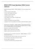 RISIA EPE Exam Questions With Correct Answers