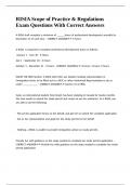 RISIA Scope of Practice & Regulations Exam Questions With Correct Answers