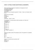 CHM 113 FINAL EXAM QUESTIONS & ANSWERS