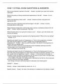 CHM 113 FINAL EXAM QUESTIONS & ANSWERS