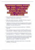 NY Independent General Adjuster Exam - Series 17-70 FINAL EXAM 2025 NEWEST COMPLETE EXAM QUESTIONS AND CORRECT ANSWERS&vert;&vert;100&percnt; GUARANTEED PASS&vert;&vert;A&plus; GRADED&excl;&excl;&excl;