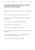 Alternative Fuels Final Exam correctly answered 100&percnt; passed