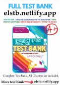 Test Bank for Evidence Based Practice for Nursing and  Healthcare Quality Improvement 1st Edition LoBiondo-