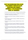 Navy ODS Knowledge FINAL EXAM 2025 NEWEST COMPLETE EXAM QUESTIONS AND CORRECT ANSWERS&vert;&vert;100&percnt; GUARANTEED PASS&vert;&vert;A&plus; GRADED&excl;&excl;&excl;