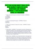 Navy ODS Gouge Sheet FINAL EXAM 2025 NEWEST COMPLETE EXAM QUESTIONS AND CORRECT ANSWERS&vert;&vert;100&percnt; GUARANTEED PASS&vert;&vert;A&plus; GRADED&excl;&excl;&excl;