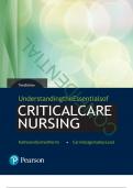 TEST BANK For Understanding the Essentials of Critical Care Nursing&comma; 3rd Edition by Perrin&comma; Verified Chapters 1 - 19&comma; Complete Newest Version