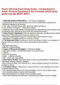 Psych 105 Final Exam Study Guide &ndash; Comprehensive Notes&comma; Practice Questions & Key Concepts &lpar;2025&rpar; study guide new tips MUST SEE&excl;&excl;&excl;&period;pdf
