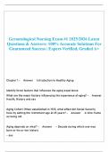 Gerontological Nursing Exam -1 2025&sol;2026 Latest Questions & Answers&colon; 100&percnt; Accurate Solutions For Guaranteed Success &vert; Expert-Verified&comma; Graded A&plus;