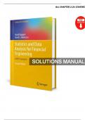 Solutions Manual &ndash; Statistics and Data Analysis for Financial Engineering&comma; 2nd Edition by Ruppert & Matteson &vert; Complete Worked Solutions for All Chapters
