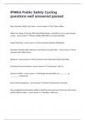 IPMBA Public Safety Cycling questions well answered passed