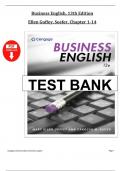 Test Bank &ndash; Business English&comma; 13th Edition by Mary Ellen Guffey &vert; Complete Exam Questions & Answers for All Chapters