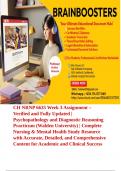 CH &vert; NRNP 6635  &vert; Week 3 Assignment &vert; Verified and Fully Updated &vert; Psychopathology and Diagnostic Reasoning Practicum &lpar;Walden University&rpar; &vert; Complete Nursing & Mental Health Study Resource with Accurate&comma; Detailed&comma; and Comprehensive Content for Academic and