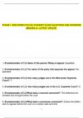 PHASE 1 WISCONSIN POLICE ACADEMY EXAM QUESTIONS AND ANSWERS GRADED A&plus; LATEST UPDATE&period;