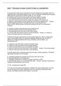 EMT TRAUMA EXAM QUESTIONS & ANSWERS