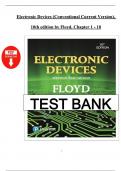 Test Bank &ndash; Electronic Devices&comma; 10th Edition by Thomas L&period; Floyd &vert; Complete Exam Questions & Answers for All Chapters