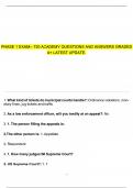 PHASE 1 EXAM-- 720 ACADEMY QUESTIONS AND ANSWERS GRADED A&plus; LATEST UPDATE&period;