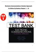 Test Bank &ndash; Electronic Communications&colon; A System Approach&comma; 6th Edition by Jeffrey Beasley &vert; Complete Exam Questions & Answers for All Chapters