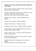 NURSING 322 EXAM 2 QUESTIONS WITH COMPLETE SOLUTIONS